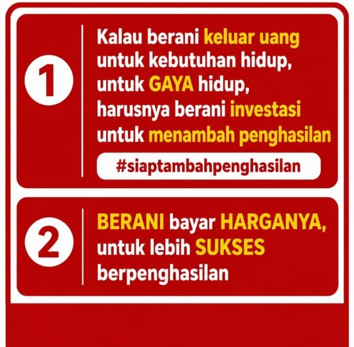 Jangan Cuma Satu Penghasilan